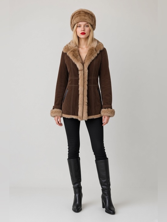 Burberry Jackets & Blazers - Burberry Brown Shearling-Trim Jacket